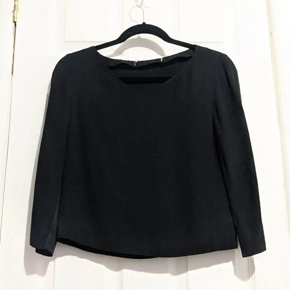 Stella McCartney Crepe Satin Crop Contrast Top